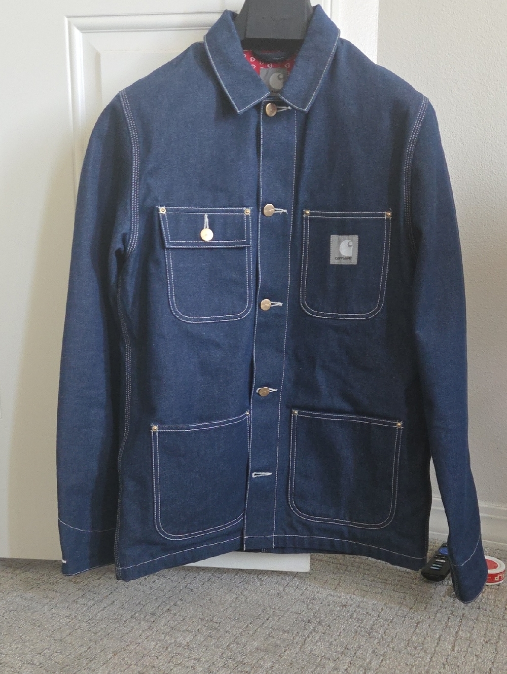 Carhartt Dark Blue Denim Work Jacket